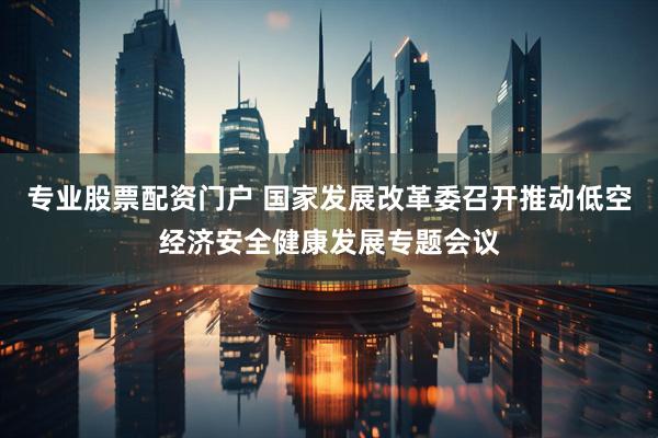 专业股票配资门户 国家发展改革委召开推动低空经济安全健康发展专题会议